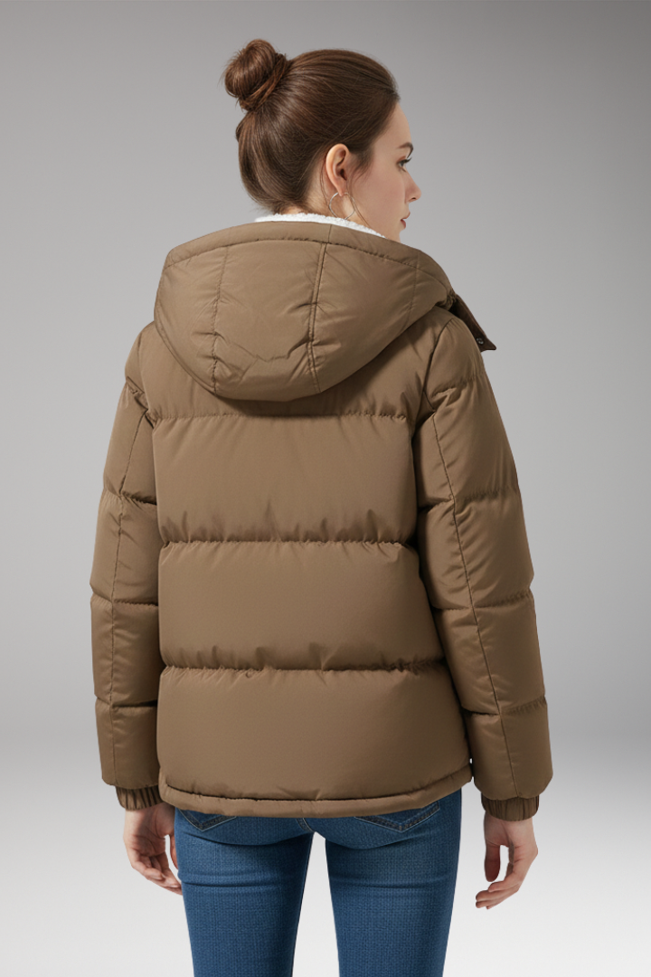 Women's Jacket with Hood and Fleece Lining