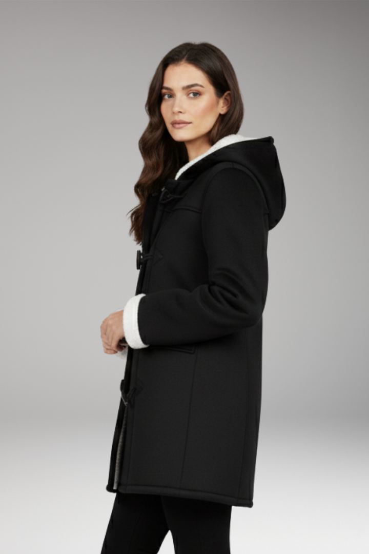 Women's Jacket with Hood and Toggle Closure