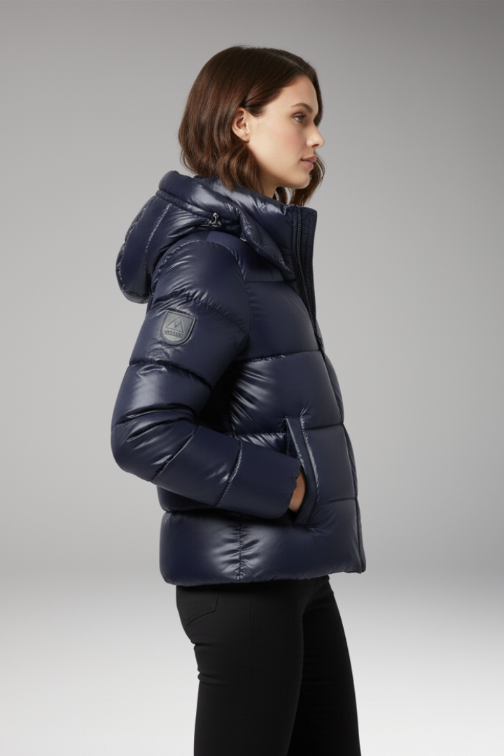Women's Jacket with Hood and Zip Closure