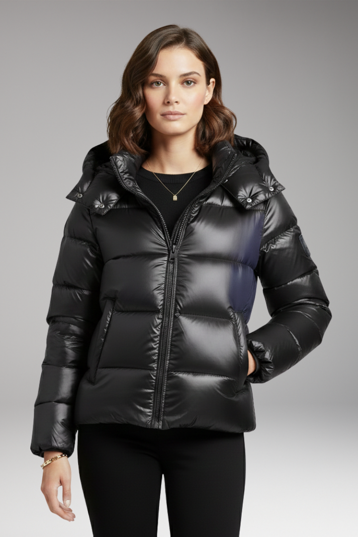 Women's Jacket with Hood and Zip Closure