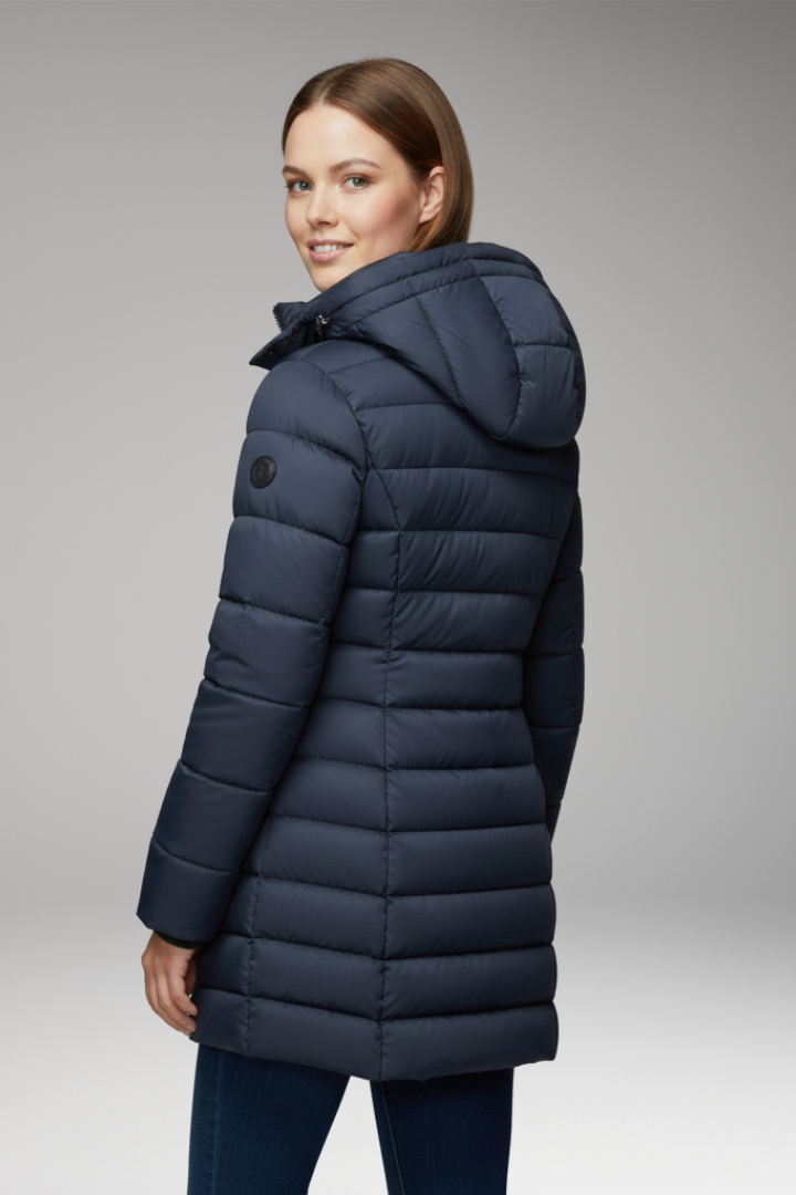 Women's Jacket with Hood and Zipper Closure