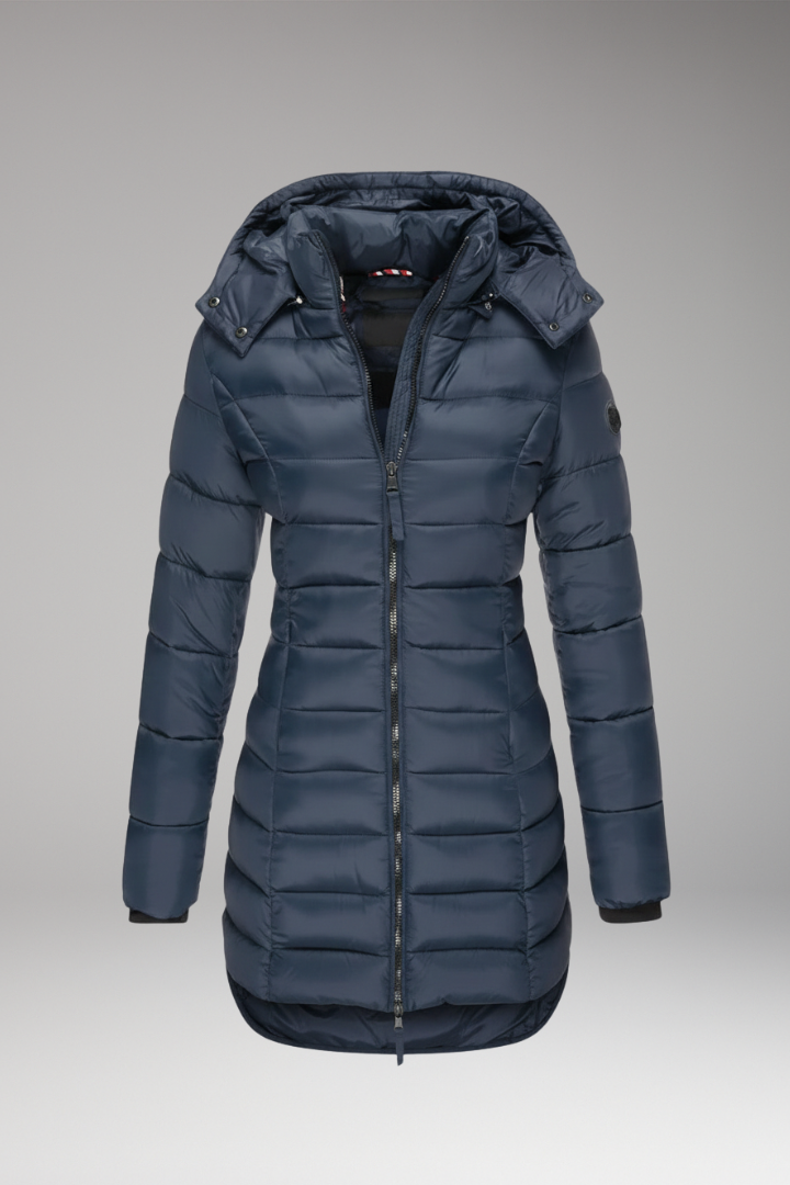 Women's Jacket with Hood and Zipper Closure