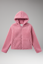 Women's Jacket with Hooded Neckline and Long Sleeves