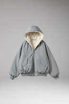 Women's Jacket with Lined Hood and Zip Closure
