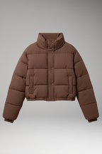 Women's Jacket with Zipper and Quilted Sleeves