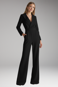 Women's Jumpsuit with Shirt Collar and Wide Legs