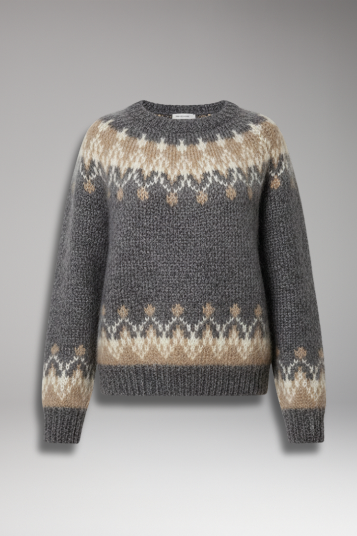 Women's Knit Pullover Sweater with Crew Neckline