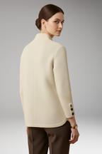 Women's Knitted Jacket with Buttons and Front Pockets