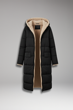 Women's Padded Coat with Hood and Reversible Design