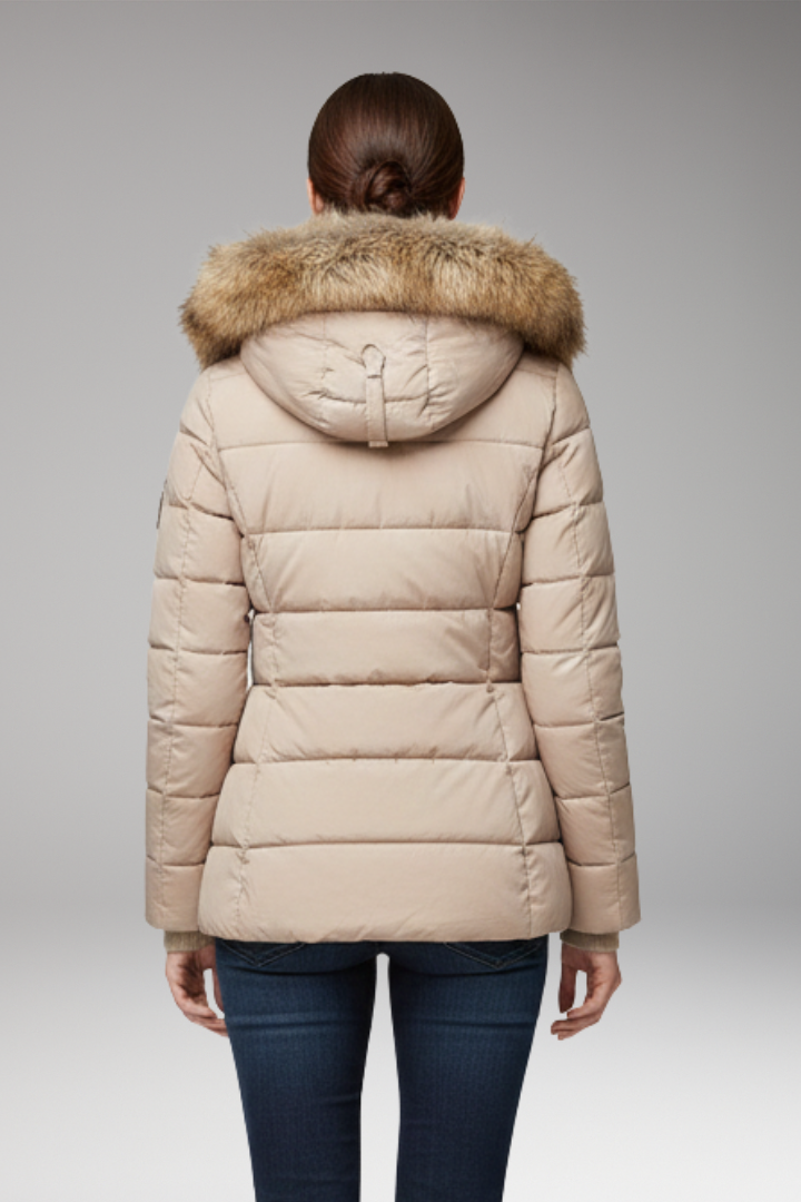 Women's Parka Jacket with Hood and Padded Interior