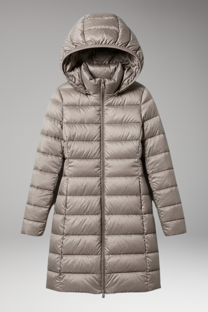 Women's Parka with Hood and Front Closure