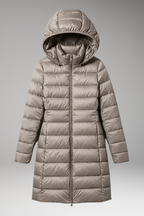 Women's Parka with Hood and Front Closure
