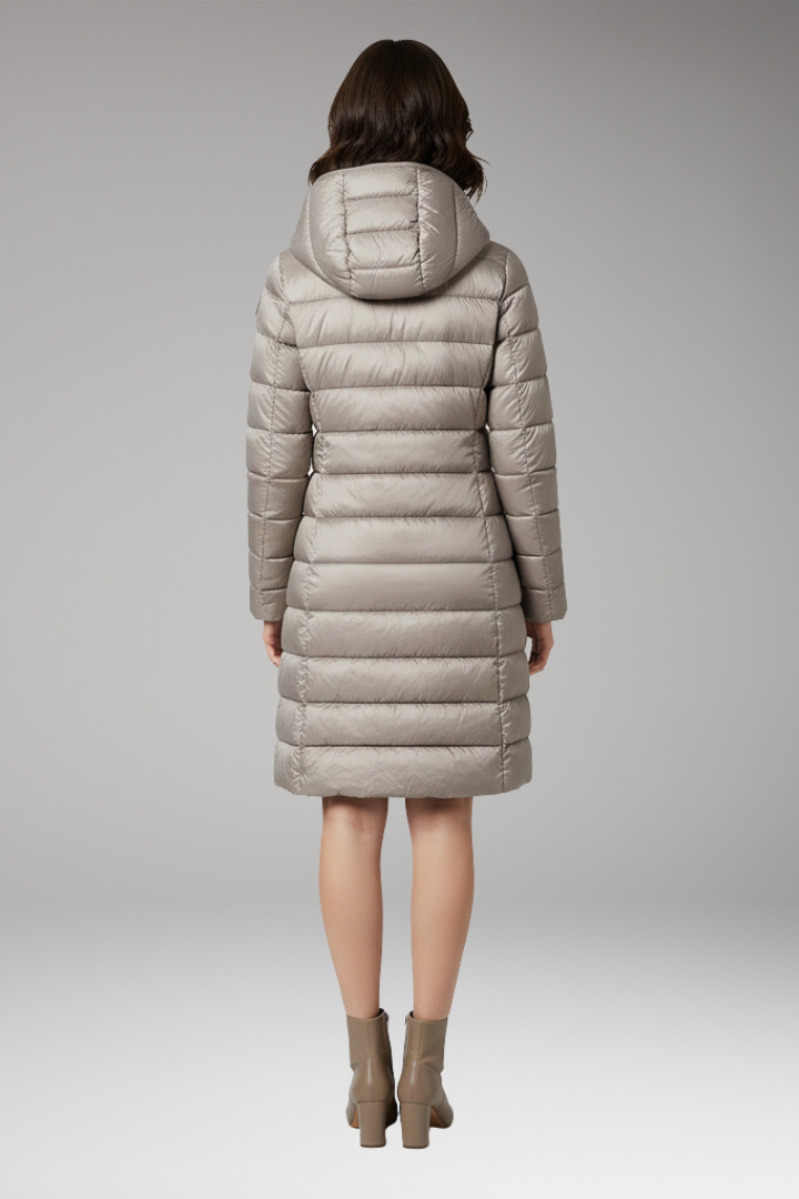 Women's Parka with Hood and Front Closure