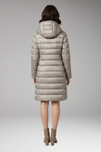 Women's Parka with Hood and Front Closure