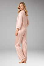 Women's Pyjama Set with Button Top and Straight Pants