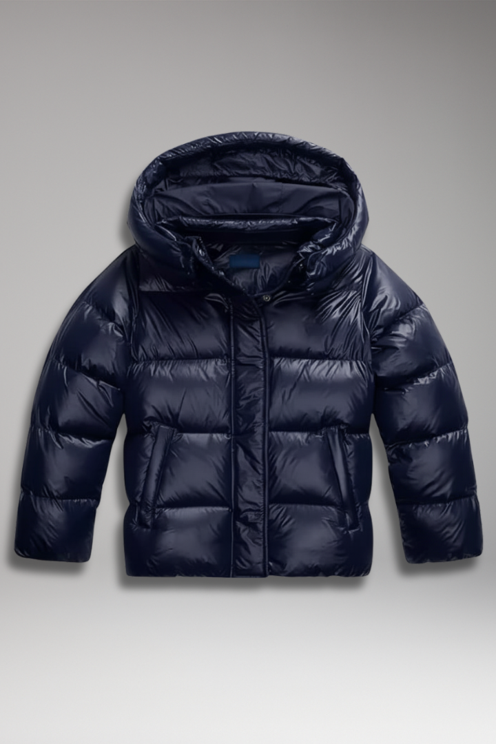 Women's Quilted Jacket with Hood and Pockets