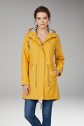 Women's Raincoat with Adjustable Hood and Water-Resistant Design