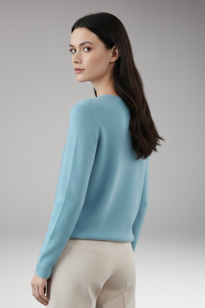 Women's Cardigan with V-Neck and Button Closure