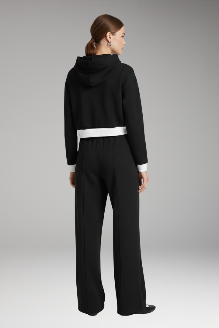 Women's Set with Hooded Top and Wide Pants