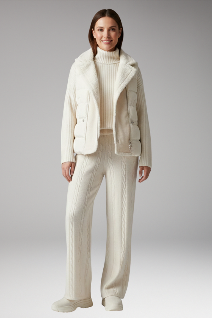 Women's Set with Turtleneck and Wide-Leg Pants