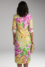 Women's Shirt Dress with Collar and Button Placket