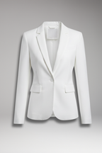 Women's Slim Fit Blazer with Notched Lapel and Single Button