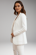 Women's Slim Fit Blazer with Notched Lapel and Single Button