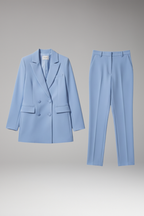 Women's Suit Set with Blazer and Straight Trousers
