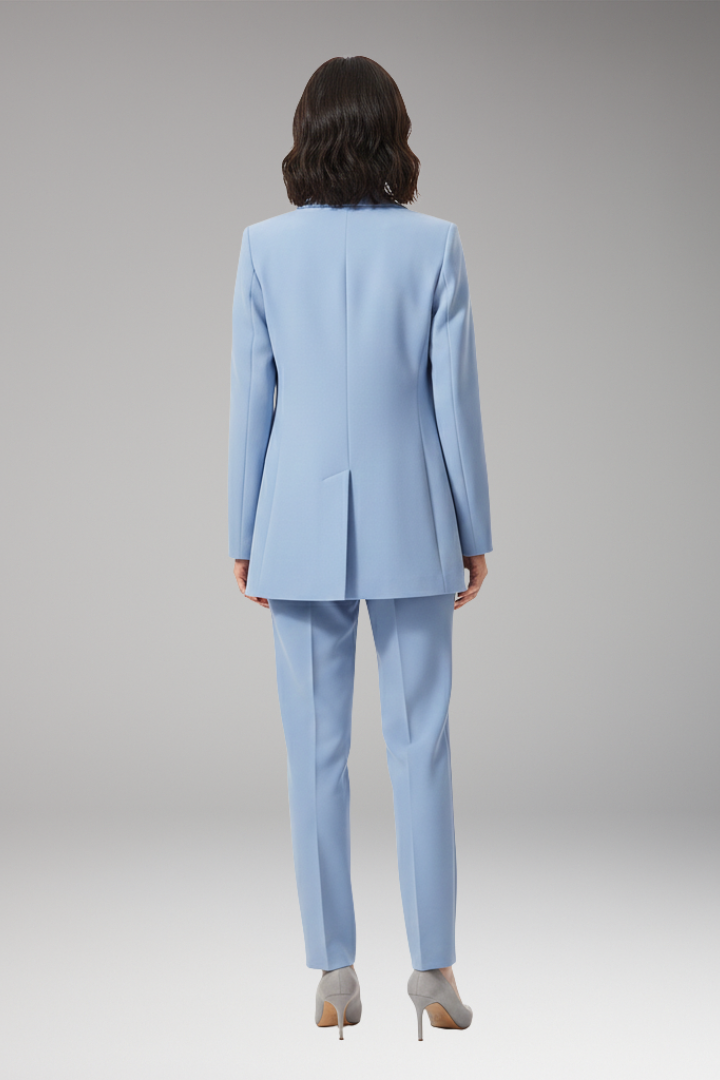 Women's Suit Set with Blazer and Straight Trousers
