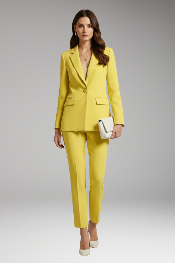 Women's Suit Set with Jacket and Trousers