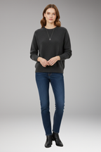 Women's Sweater with Crew Neckline and Long Sleeves