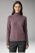 Women's Sweater with Turtleneck and Long Sleeves