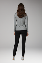 Women's Sweater with V-Neck and Long Sleeves