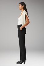 Women's Trousers with High Waist and Straight Legs