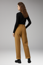 Women's Trousers with High Waist and Straight Wide Legs