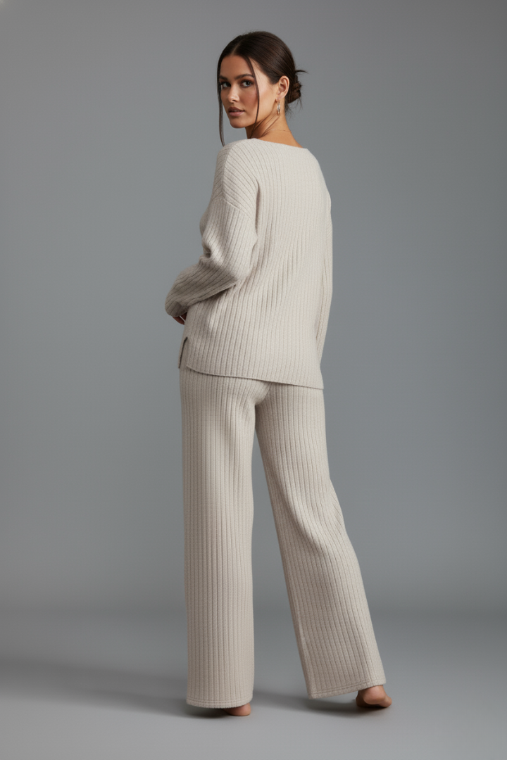 Women's Two-Piece Lounge Set with Long Sleeves