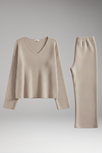 Women's Two-Piece Lounge Set with Long Sleeves