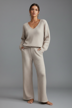 Women's Two-Piece Lounge Set with Long Sleeves