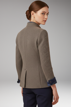 Women's Vintage Inspired Blazer with Stand Up Collar