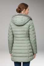 Women's Winter Coat with Hood and Zipper