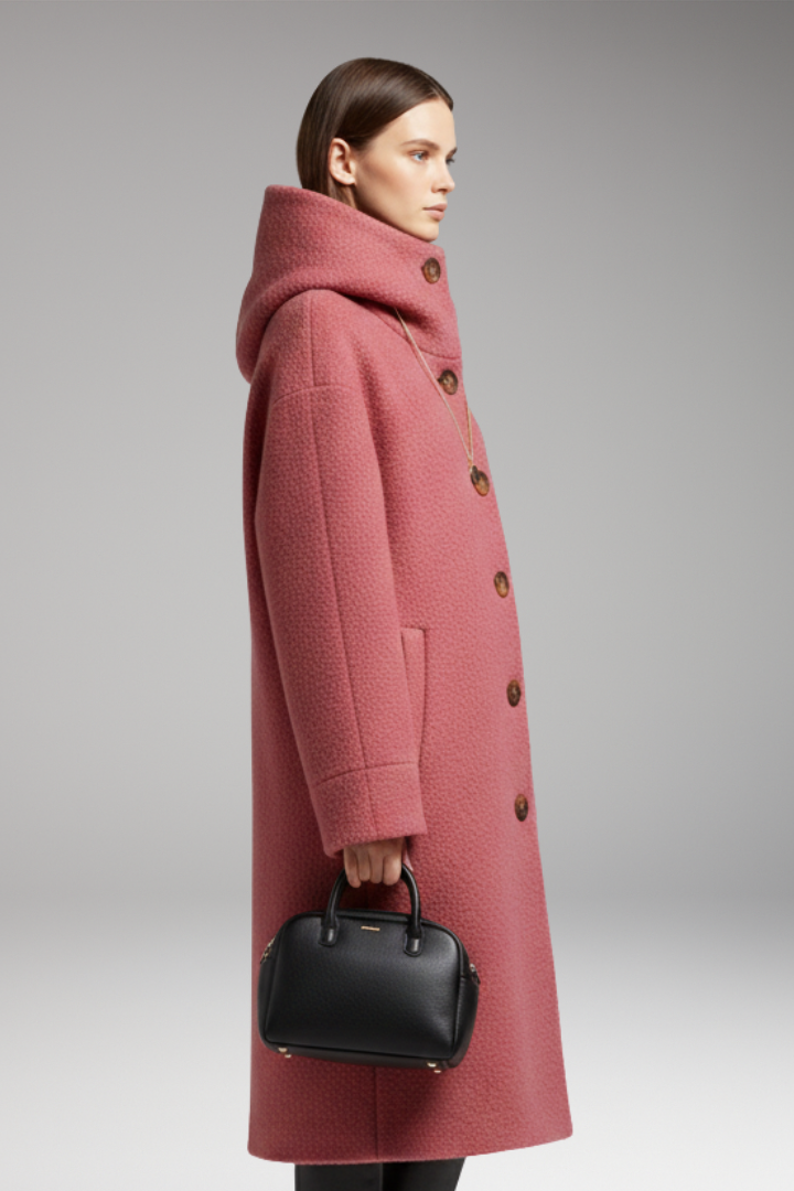 Women's Winter Coat with Insulation and Raised Collar