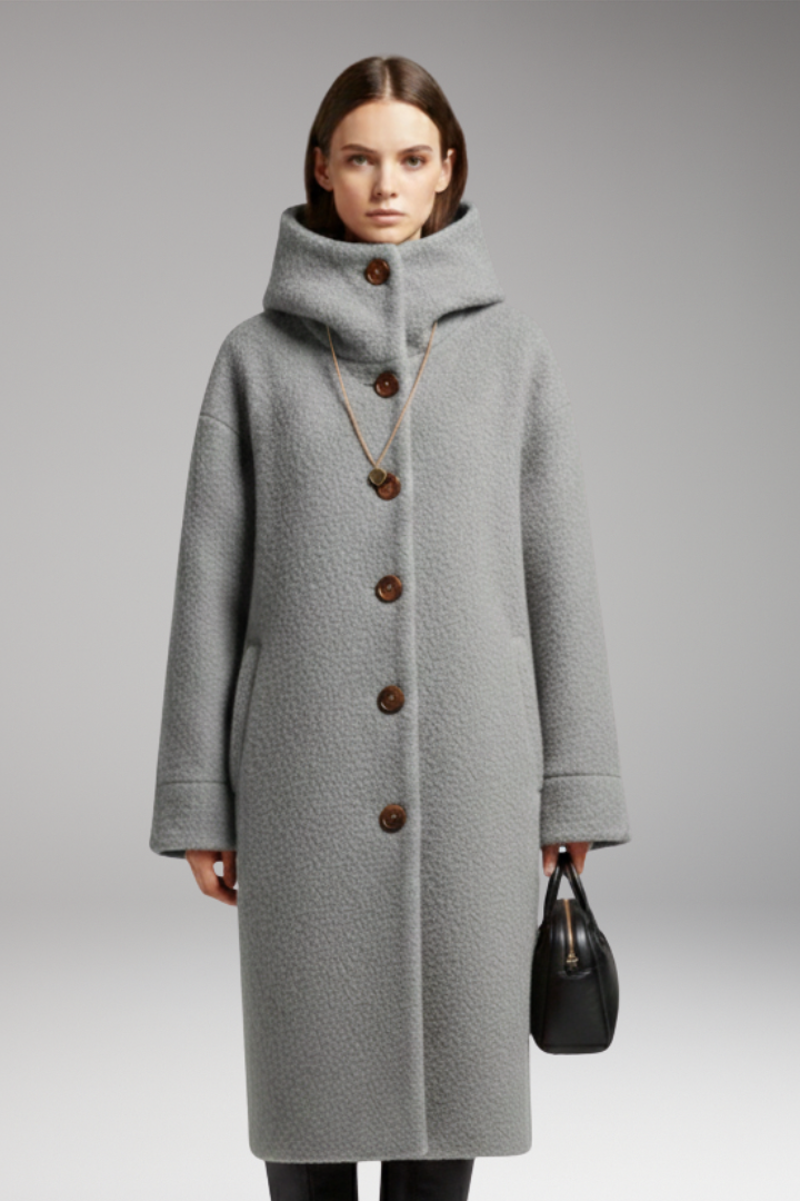 Women's Winter Coat with Insulation and Raised Collar