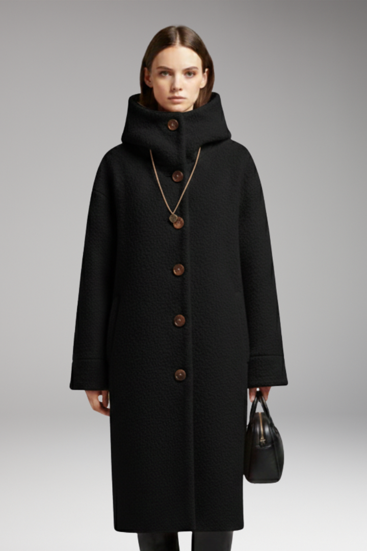 Women's Winter Coat with Insulation and Raised Collar