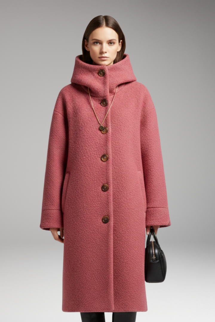 Women's Winter Coat with Insulation and Raised Collar