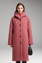 Women's Winter Coat with Insulation and Raised Collar