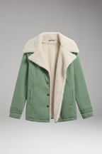 Women's Winter Jacket with High Collar and Zipper