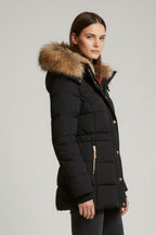 Women's Winter Jacket with Hood and Faux Fur Lining
