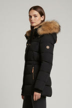 Women's Winter Jacket with Hood and Faux Fur Lining