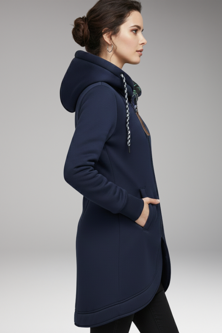 Women's Winter Jacket with Hood and Pockets