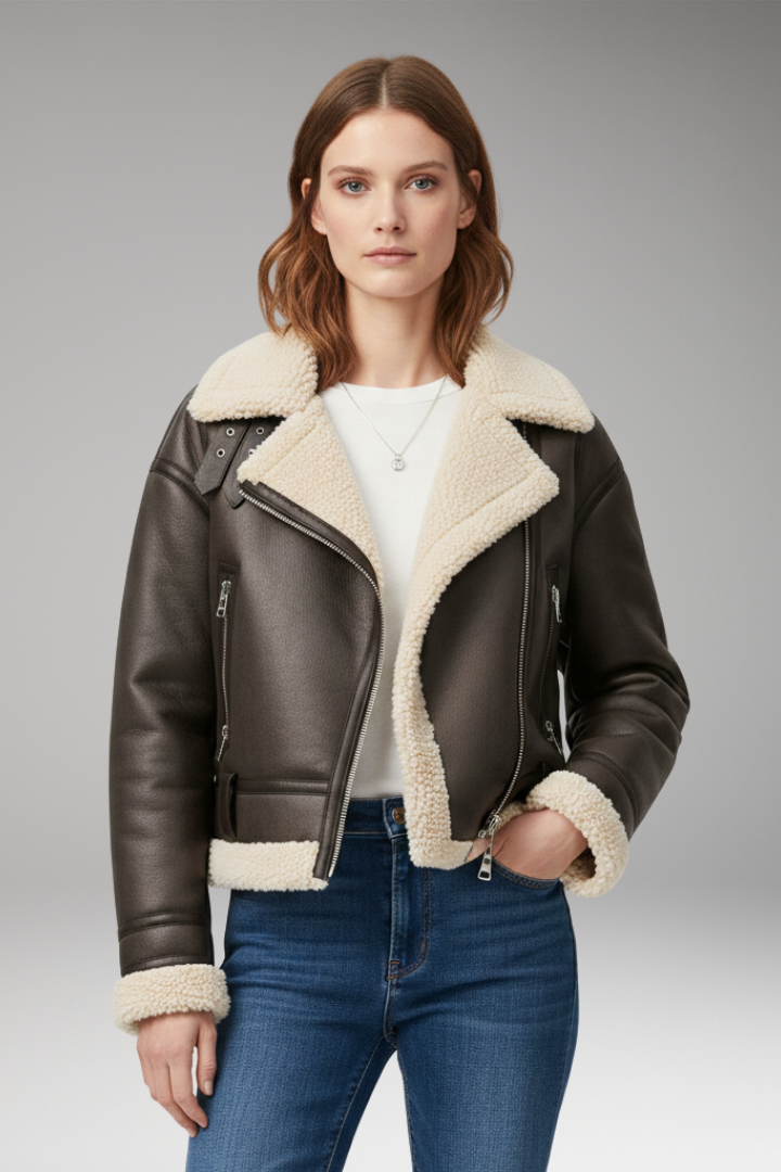 Women's Zip Jacket with Belted Hem